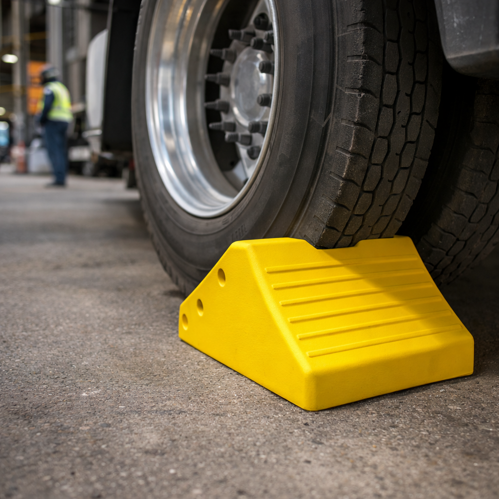 Heavy Duty Wheel Chocks – 45cm L x 38cm W x 25cm H – Industrial Use