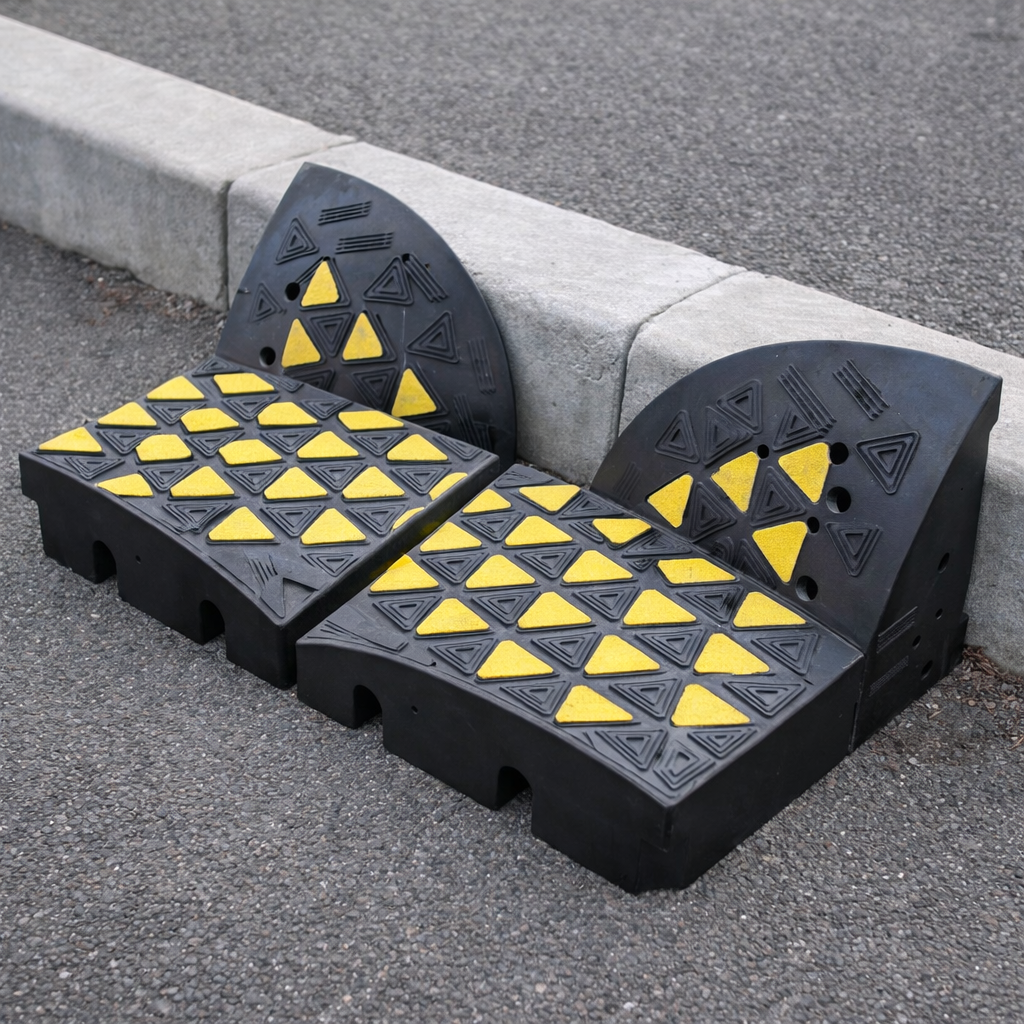 Rubber Kerb Ramp Kit – 100mm High – Heavy Duty – Commercial Use