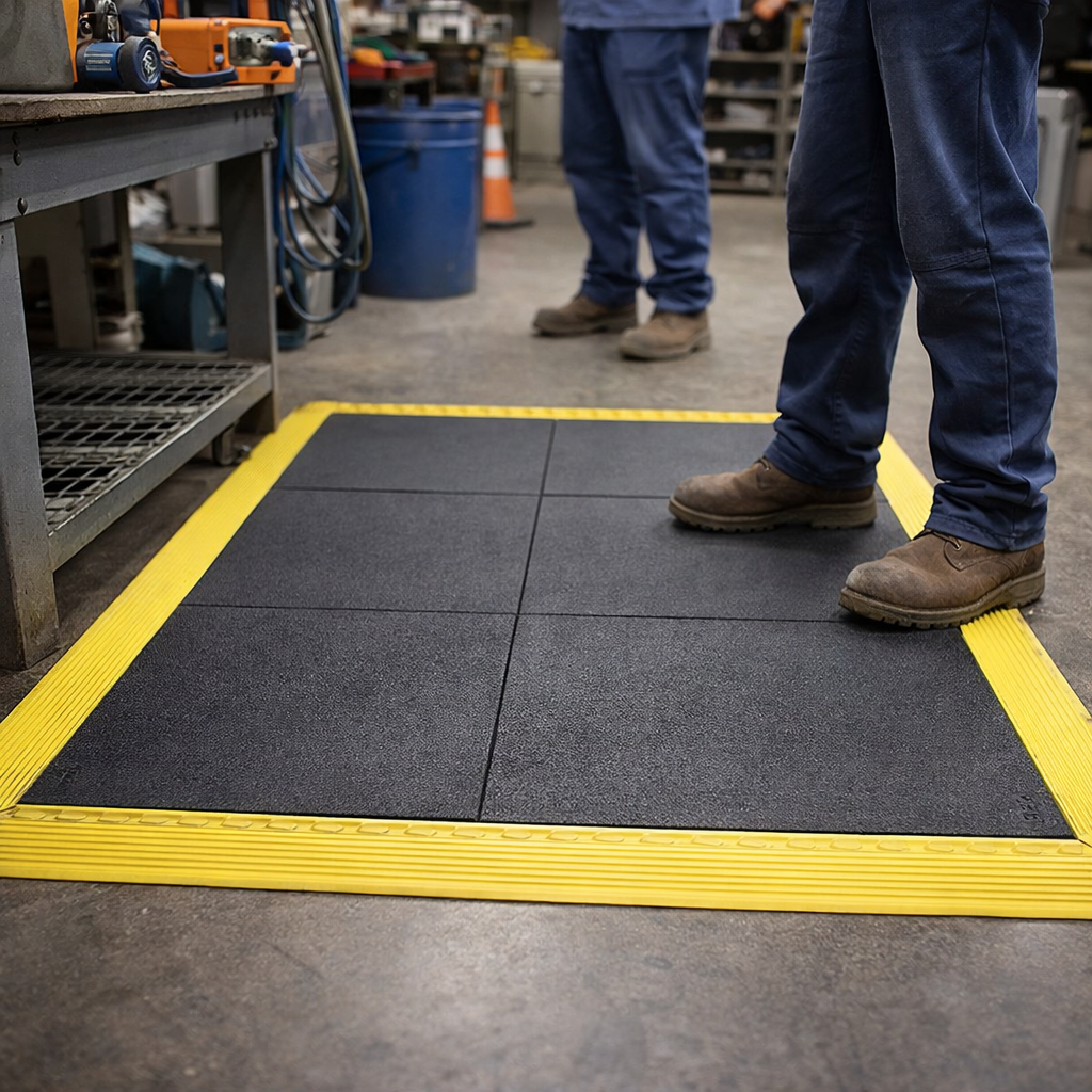Interlocking Anti-Fatigue Mat – 91cm x 91cm – ESD Nitrile – Industrial Use