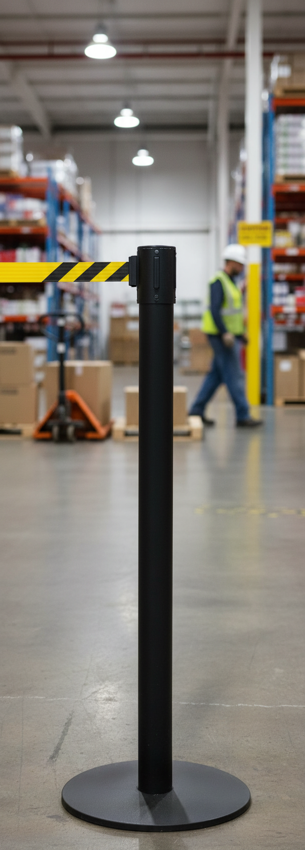 Professional Receiver Post for Belt Stanchions - Heavy Duty Terminal Endpoint for Queue Management Systems