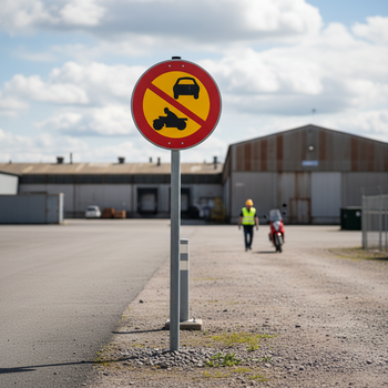 Premium Prohibition Sign for Vehicle Traffic, Except Class 2 Mopeds - Ø 600 mm Aluminium Construction