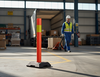 Premium Traffic Marker with Recycled Base, Reflective Options, and Ergonomic Handles for Enhanced Visibility and Safety