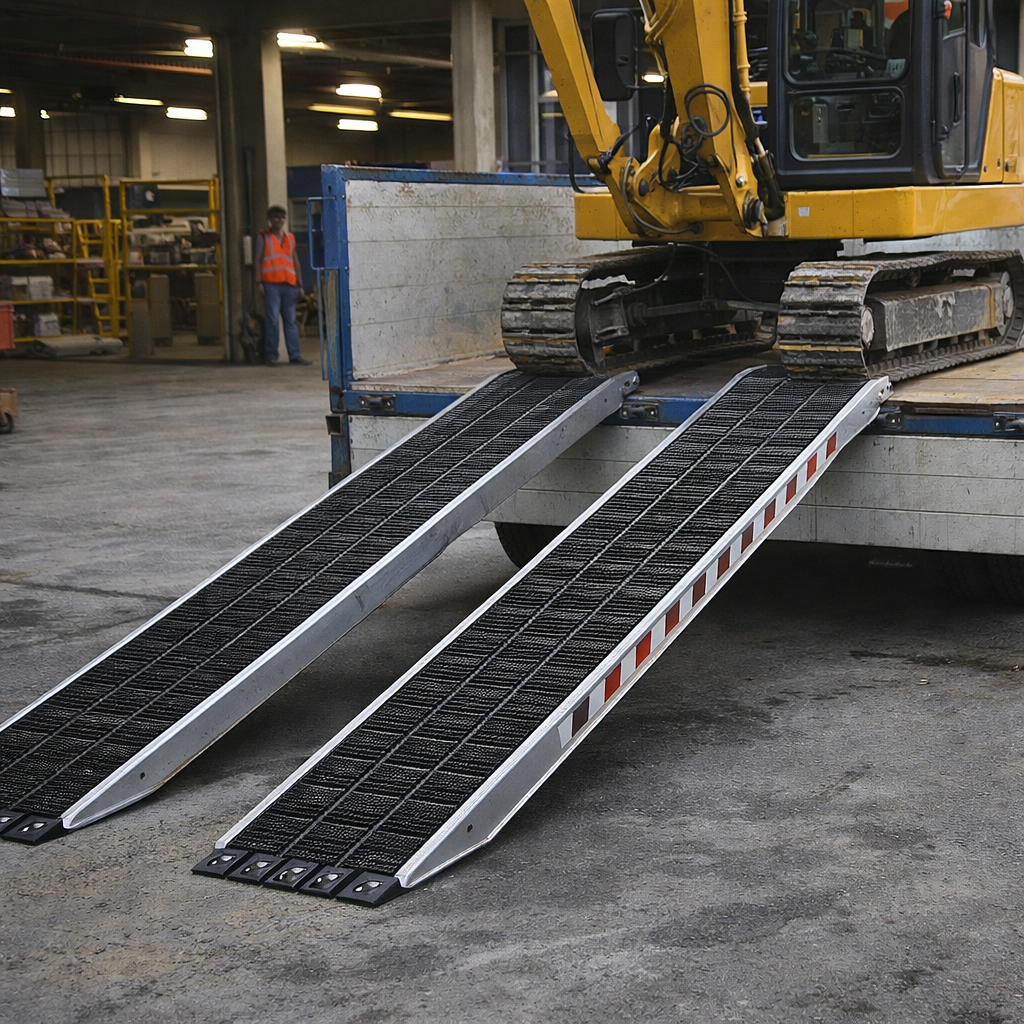 Industrial Grade Ramps – 5000mm x 720mm – 9574kg Capacity – Steel Tracked Vehicles