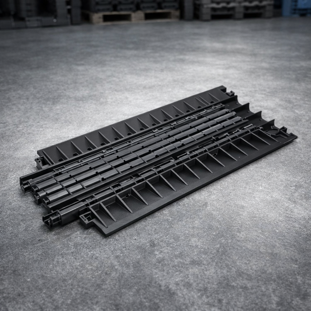 Compact Channel Base – Black – 5 Channels 22mm x 21mm – Cable Protector