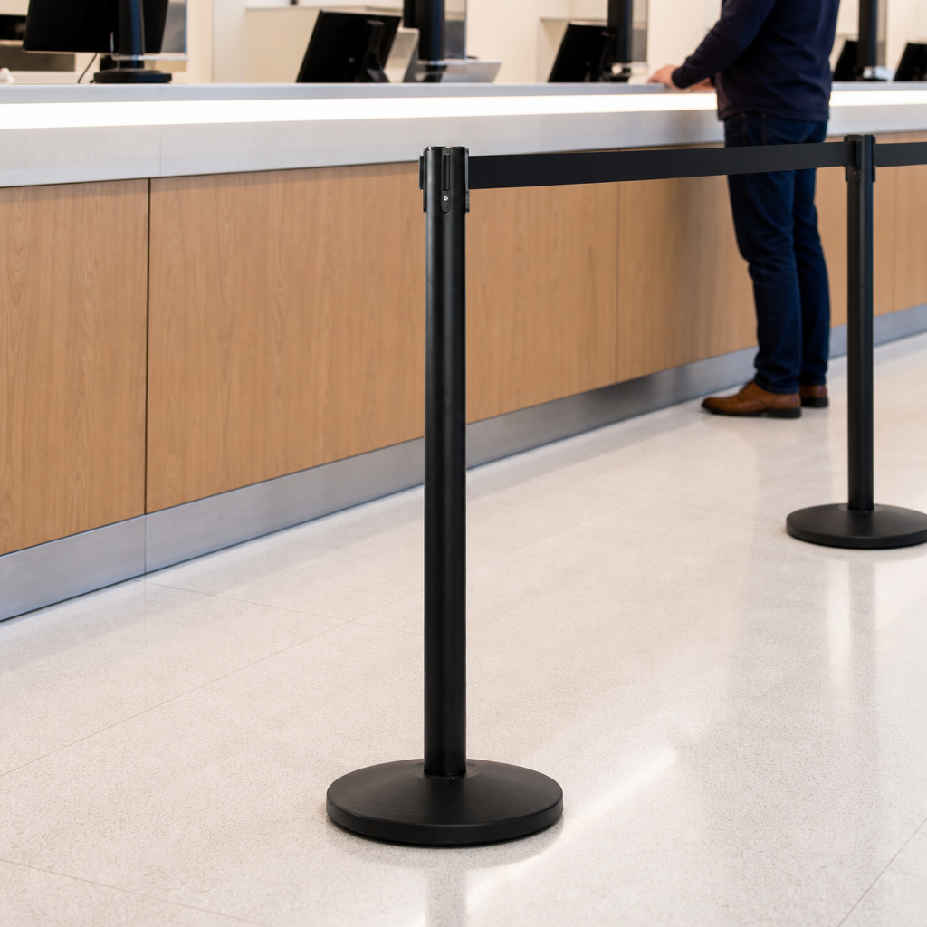 QueueMaster Belt Barrier System 3.4m for Indoor Queue Control