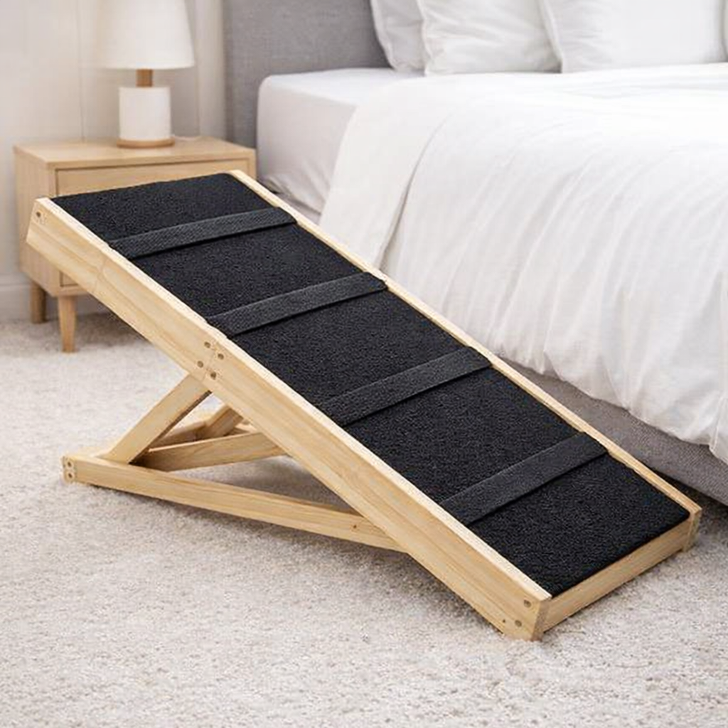 Adjustable Dog Ramp – Black – 50kg Capacity – Pet Access