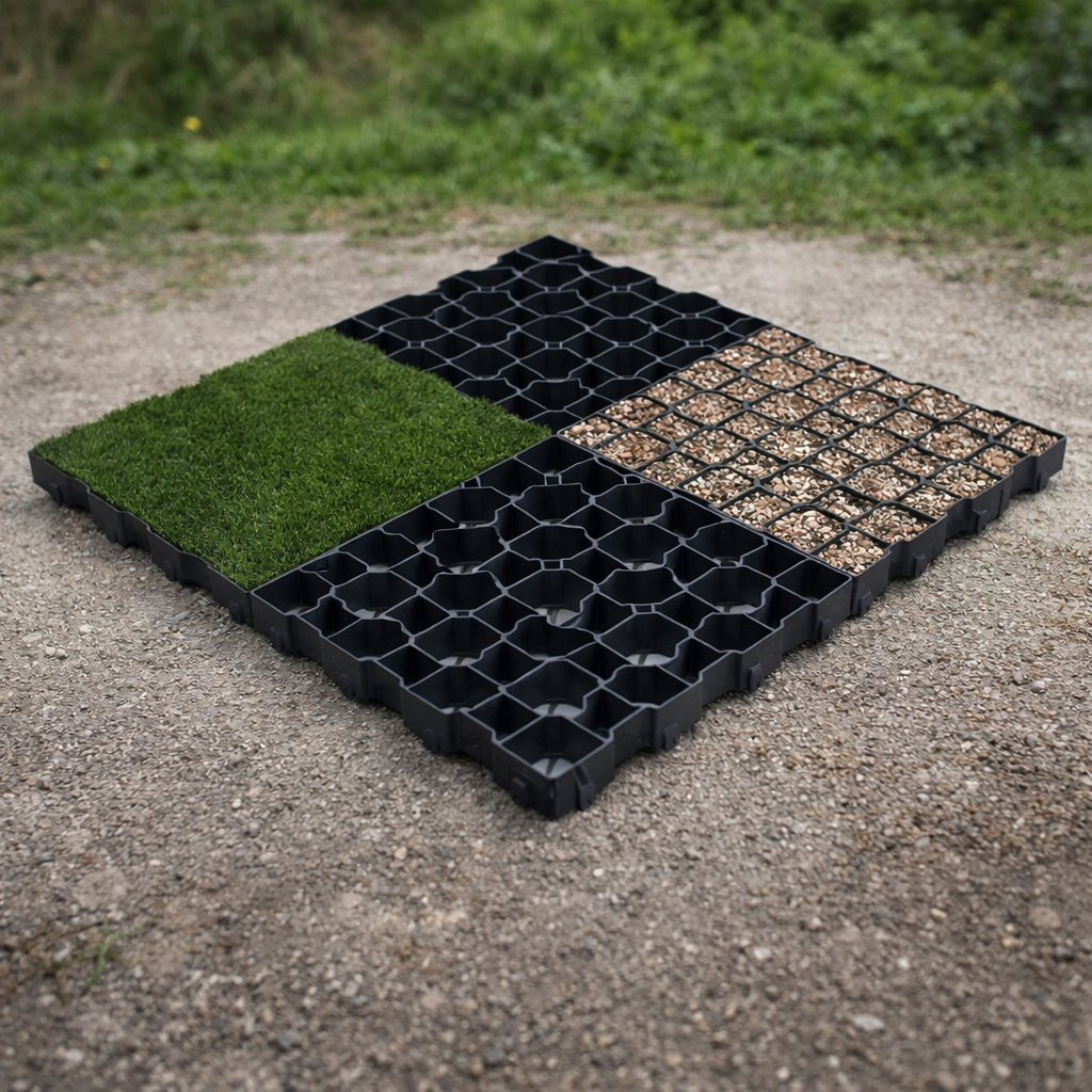 Geogrid – 100cm x 100cm x 40mm – Premium High-Density – Ground Reinforcement
