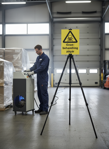 Professional Ozone Treatment Warning Sign for Safety in Industrial Environments - Durable Materials and Easy Installation Options
