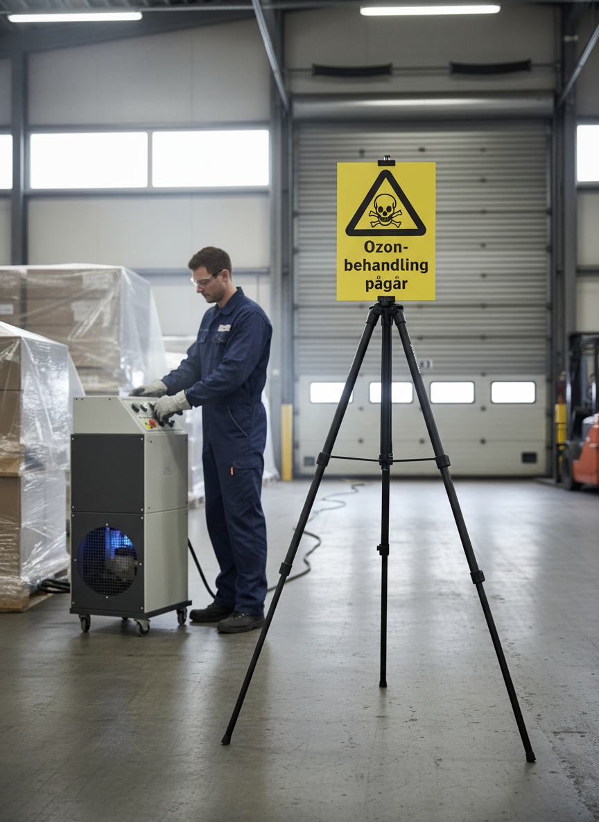 Professional Ozone Treatment Warning Sign for Safety in Industrial Environments - Durable Materials and Easy Installation Options