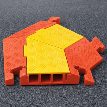 3 Channel Cable Protector – 45 Deg Right Turn – Heavy Duty – Indoor/Outdoor