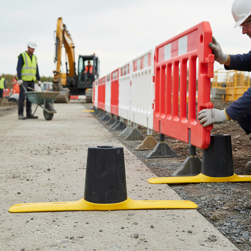 Premium Extra Foot for Barrier - High Density Polyethylene Construction with Recycled PVC Core for Stability and Rigidity - D
