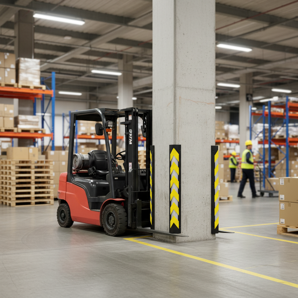 Heavy Duty Column Protector for Structural Support - Impact Resistant, High Visibility, Easy Installation for Warehouses and Parking Areas