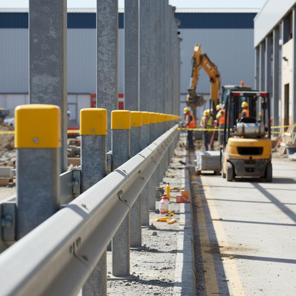 Premium Yellow Plastic RSJ Armco Barrier Post Top Cap for Enhanced Safety and Visibility - side view | Barriers Co