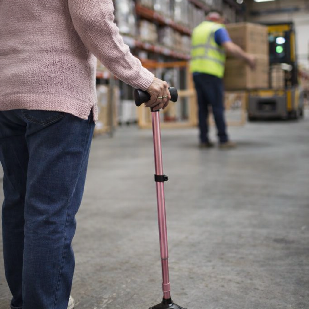 Comfort Walking Stick – Pastel Pink – Adjustable – Mobility Aid