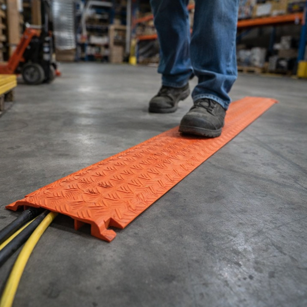 Drop-Over Cable Protector – 1.5" Orange – 954kg Capacity – Pedestrian & Light Vehicle