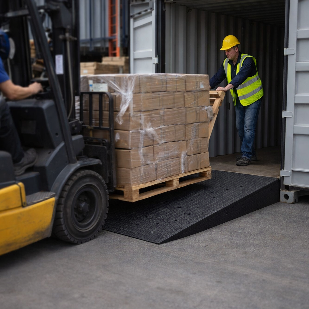 Container Ramp – 1250mm x 2200mm x 150mm – Heavy Duty – Ground Level Access
