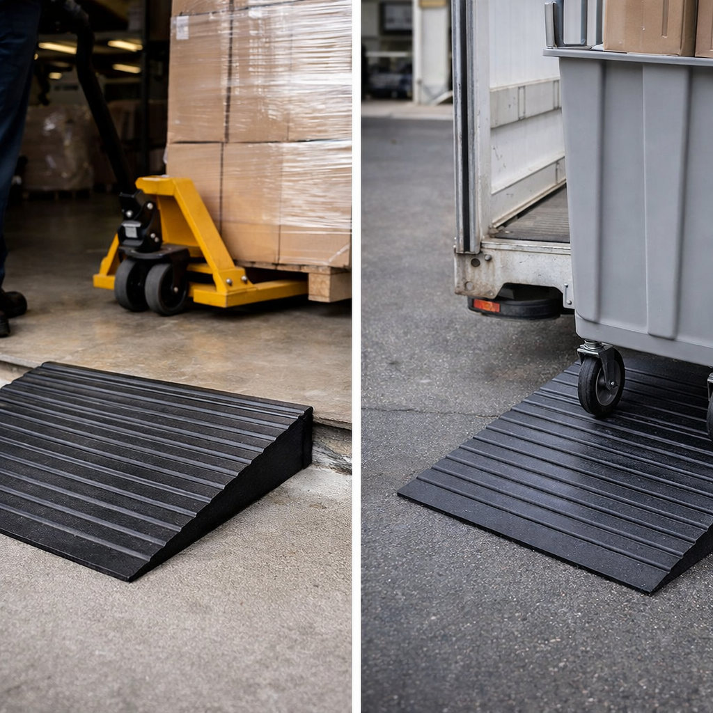 Rubber Threshold Ramp – 114mm-203mm High – Heavy Duty – Wheelchair Access