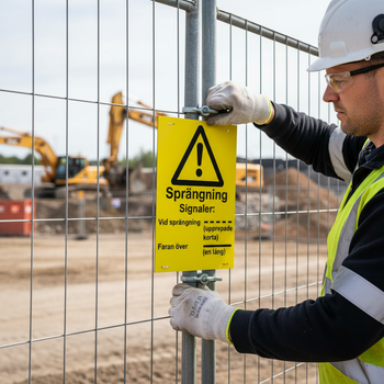 Premium Warning Sign for Explosive Risk Management - Durable PVC, Self-Adhesive, and Aluminum Options with Easy Installation