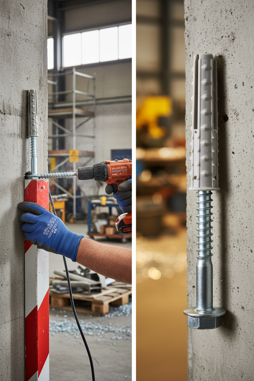 Premium Complete Mounting Kit for Safety Barrier Installation - Secure Indoor and Outdoor Use with Easy Assembly Components