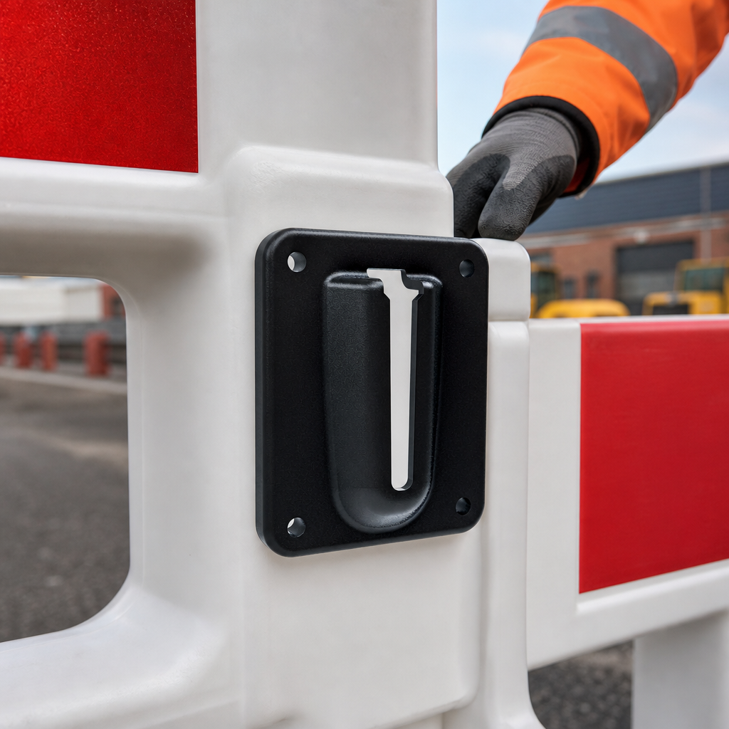 High Impact Polypropylene Barrier Wall Receiver Clip for Skipper Units