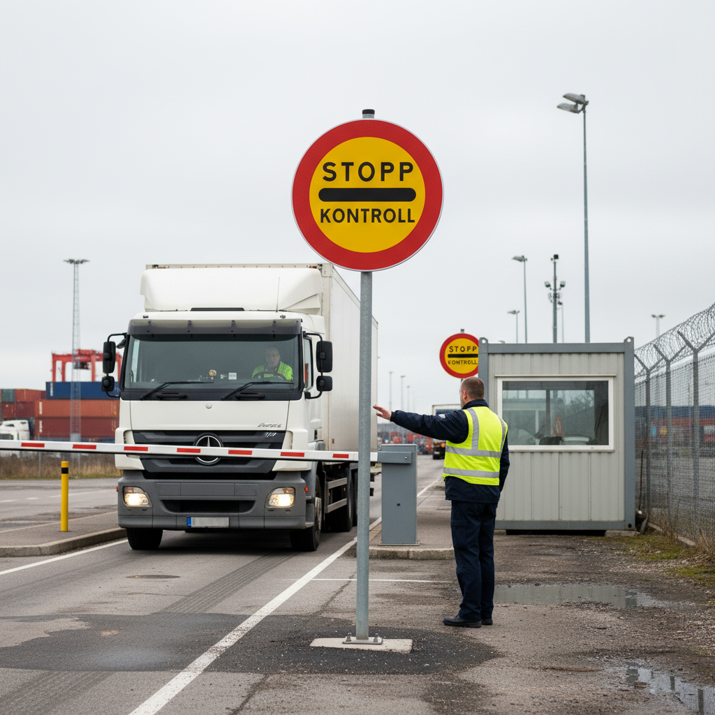 Premium Prohibition Sign, STOP for Control - Ø 600 mm in Durable Metal or Plastic