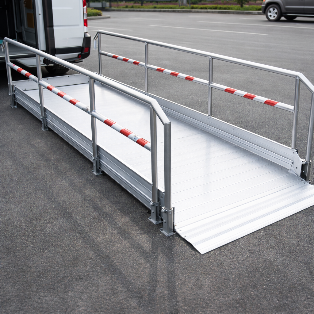 Vehicle Accessible Ramps – 4790mm x 1250mm – Handrails – Heavy Duty