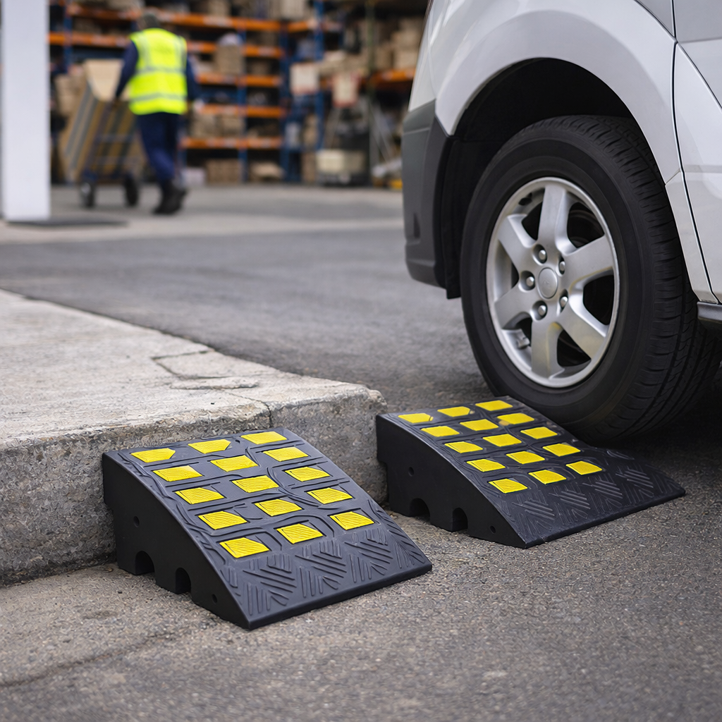 Rubber Kerb Ramp Pair – 150mm High – Heavy Duty – Vehicle Access