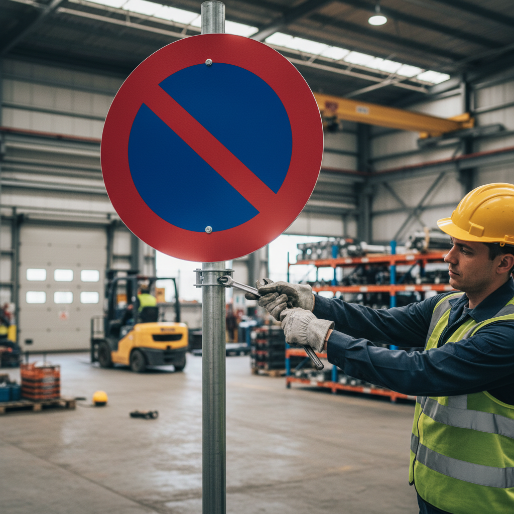 Premium Prohibition Sign for Parking - Ø 600 mm, Durable and High-Visibility Design