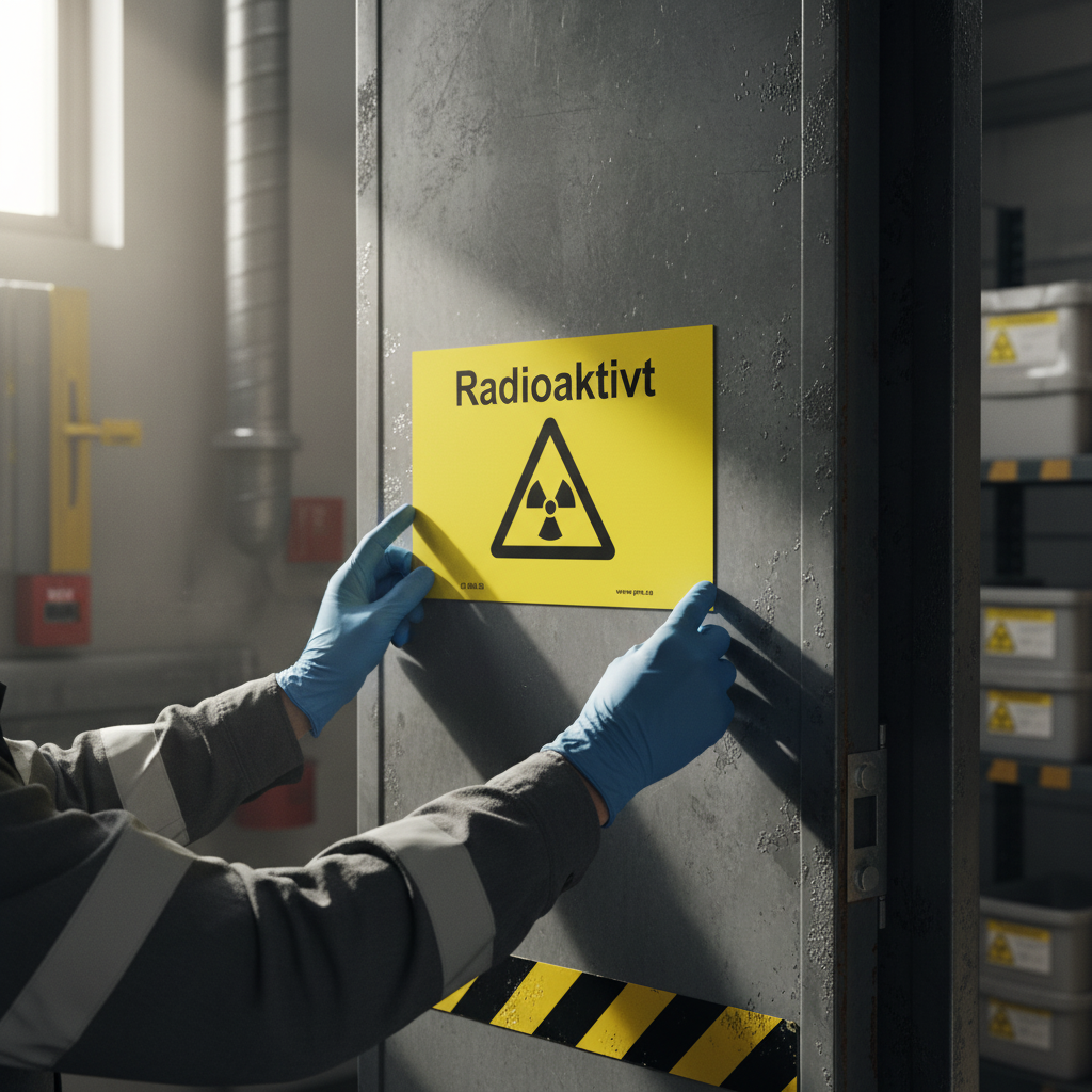 Premium Radioactive Warning Sign - Durable Materials, Multiple Mounting Options, and High Visibility for Safety and Compliance