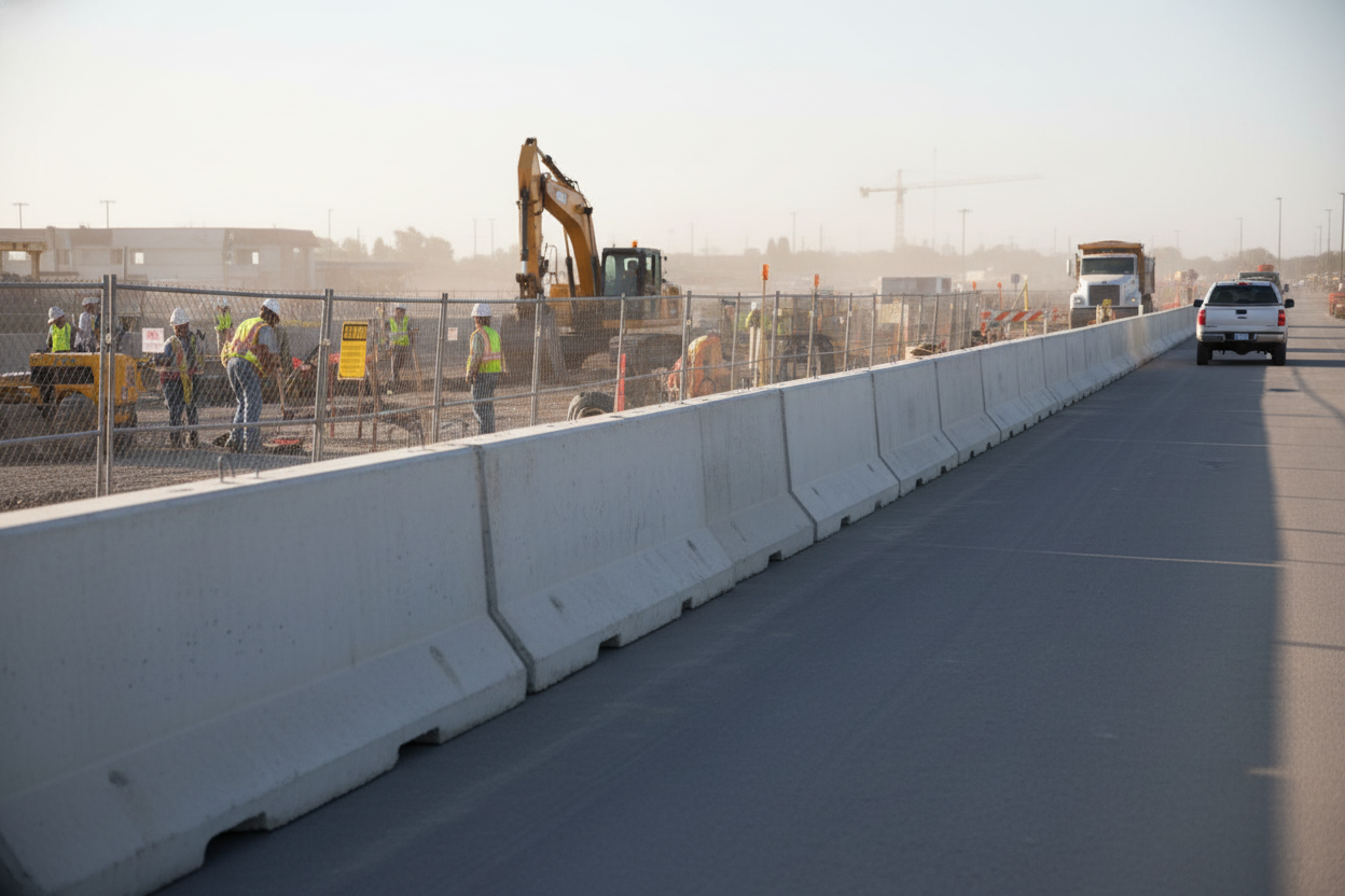 Premium Heavy Duty Concrete Jersey Barrier for Traffic Control and Pedestrian Protection - Quick Installation and High Durability