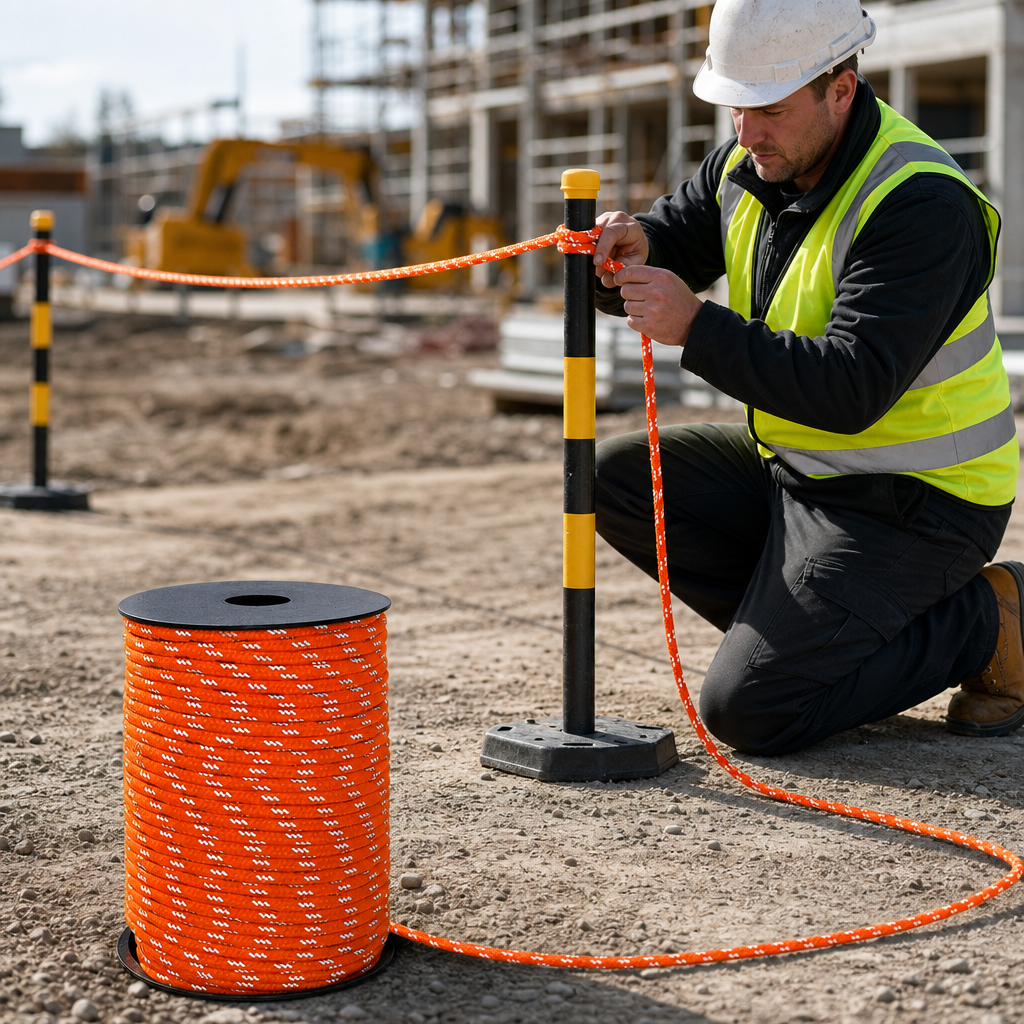 Hi-Vis Reflective Site Rope 50m for Safe Zone Marking