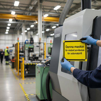 Premium Warning Sign for Machine Use - Various Materials, Sizes, and Easy Installation Options