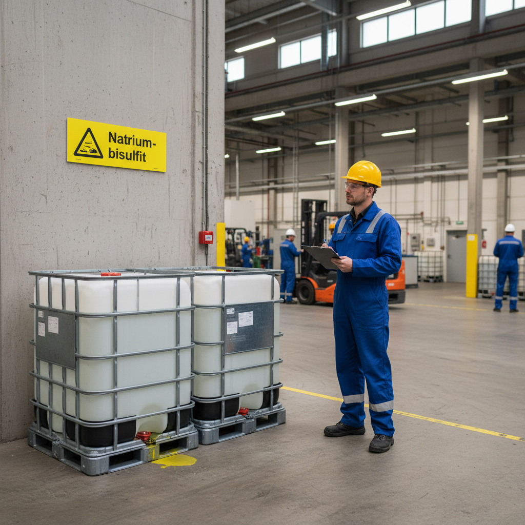 Premium Warning Sign for Sodium Bisulfite - Durable Materials and Easy Installation Options