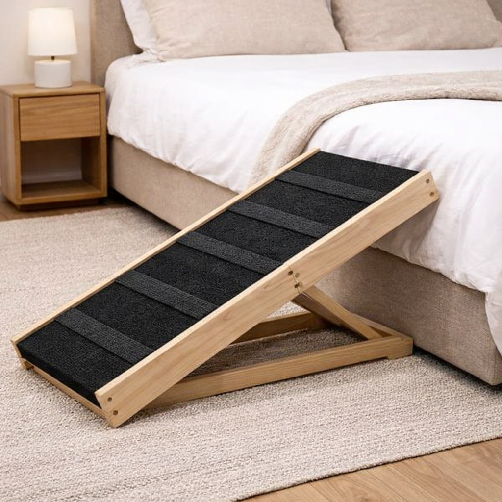 Adjustable Dog Ramp – Black – 50kg Capacity – Indoor Pet Access