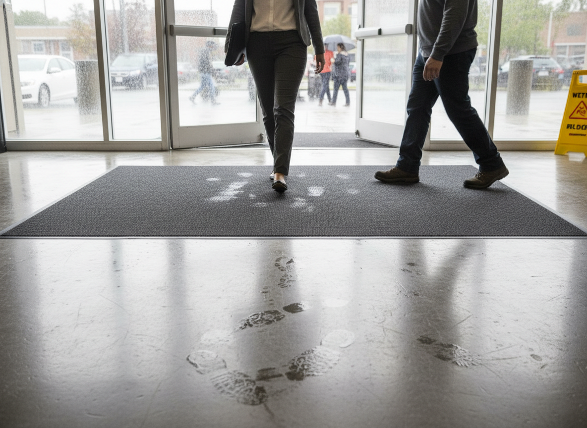 Premium High-Absorbency Entrance Mat with Olefin Fibres and Non-Slip Vinyl Backing for Indoor Use