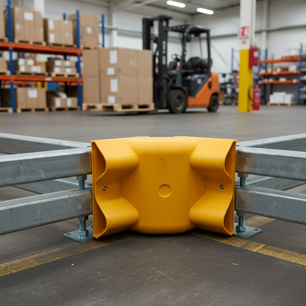Premium Yellow Plastic 135-Degree Internal Corner Section for High-Visibility Barrier Applications | Barriers Co