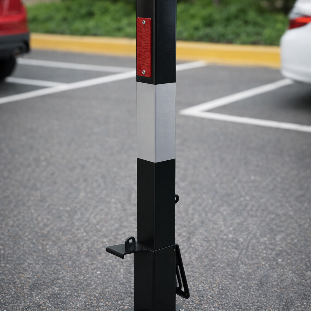 Removable Parking Bollard – Black/White – High Visibility – Commercial