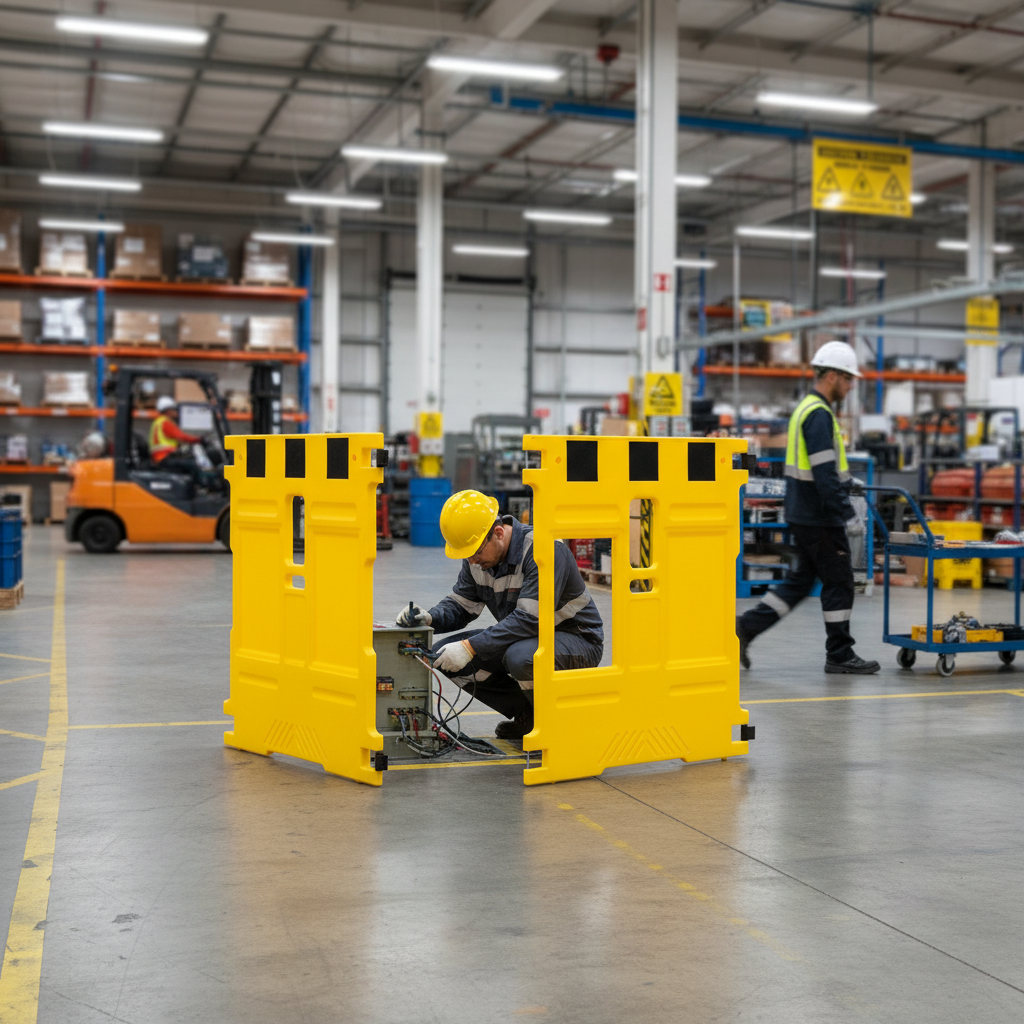 Professional Heavy Duty Maintenance Folding Barrier with Caution Signs - 1100mm x 1100mm,... - side view | Barriers Co