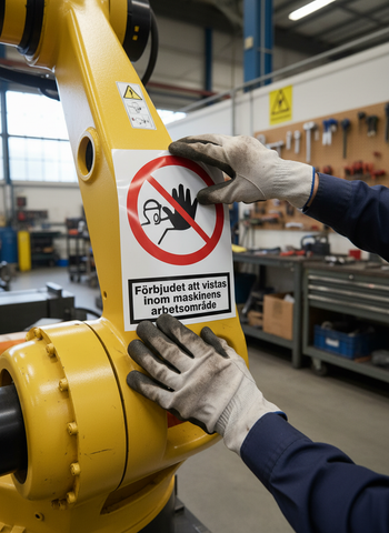 Premium Safety Sign - Prohibition to Enter Machinery Work Area, Multiple Sizes and Materials for Clear Identification