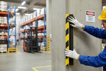 Premium Corner Protection Profile C25R - Magnetic Impact Protection for Warehouses and Industrial Environments