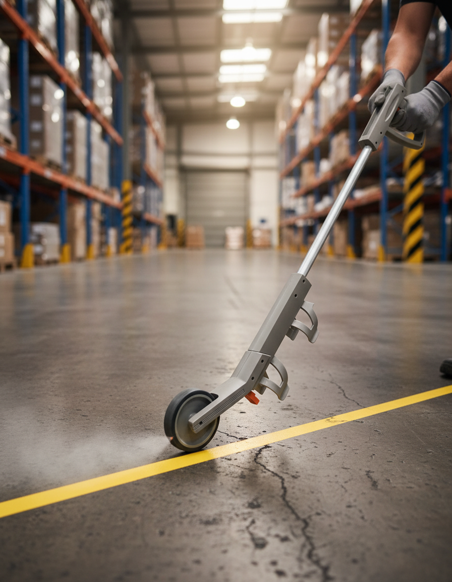 Premium Spray Handle with Wheels for Enhanced Control in Marking Applications - High-Quality Professional Grade for Industrial and Commercial Appli...