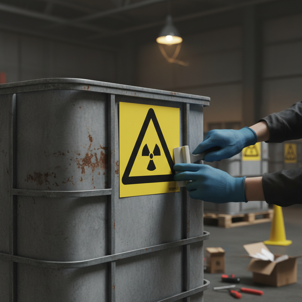 Premium Warning Sign for Radioactive Materials - Durable Adhesive Decal, Plastic, Magnet, and Aluminum Options Available