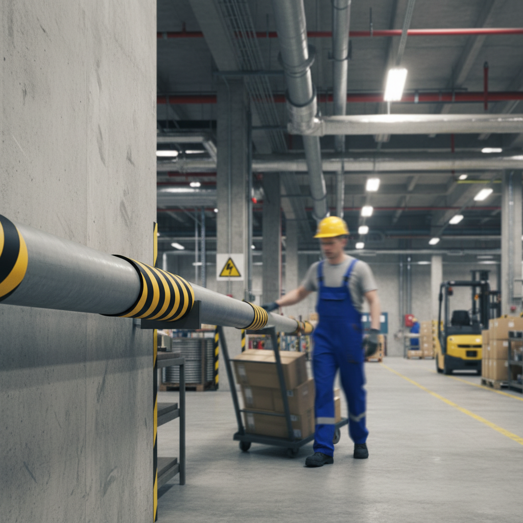 Premium Foam Magnetic Pipe Protection Strips - 1 Metre Length, Flexible and Durable for Indoor Use - side view | Barriers Co