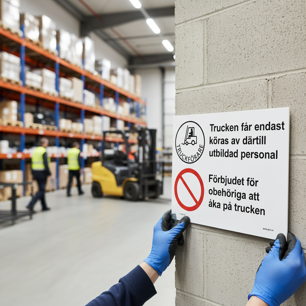 Premium Prohibition Sign for Forklift Use - Durable Materials and Multiple Sizes for Safety in Workplaces