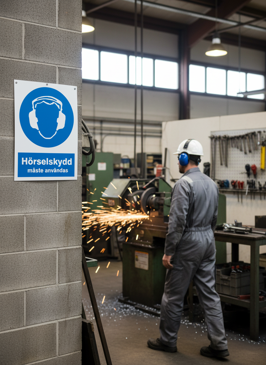 Premium Safety Sign for Hearing Protection - Multiple Materials and Sizes for Clear Workplace Communication