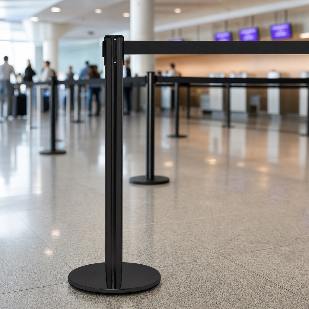 QueuePro Belt Barrier System 3.4m for Airports & Retail