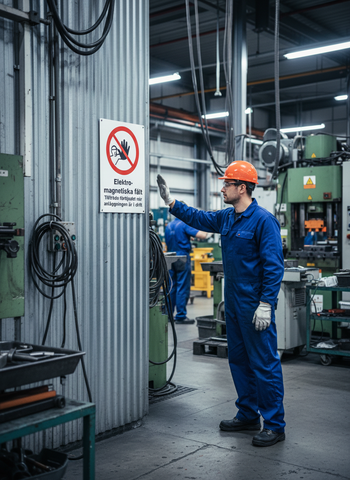 Premium Prohibition Sign for Electromagnetic Fields - Durable Materials and Various Sizes for Clear Safety Marking