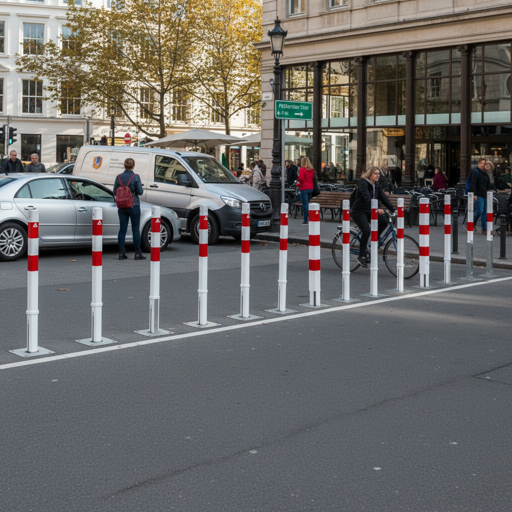 Premium Removable Bollards in Galvanized Steel for Vehicle Access Control with Various Locking Options and Ground Stability Features