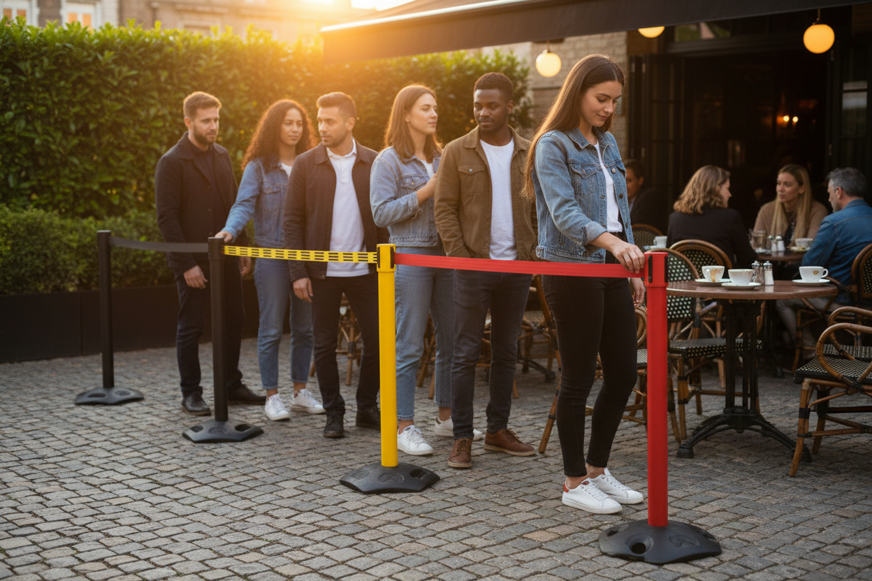 Premium Outdoor Receiver Post for Belt Stanchions - Durable and Weather-Resistant for Crowd Control and Queue Management