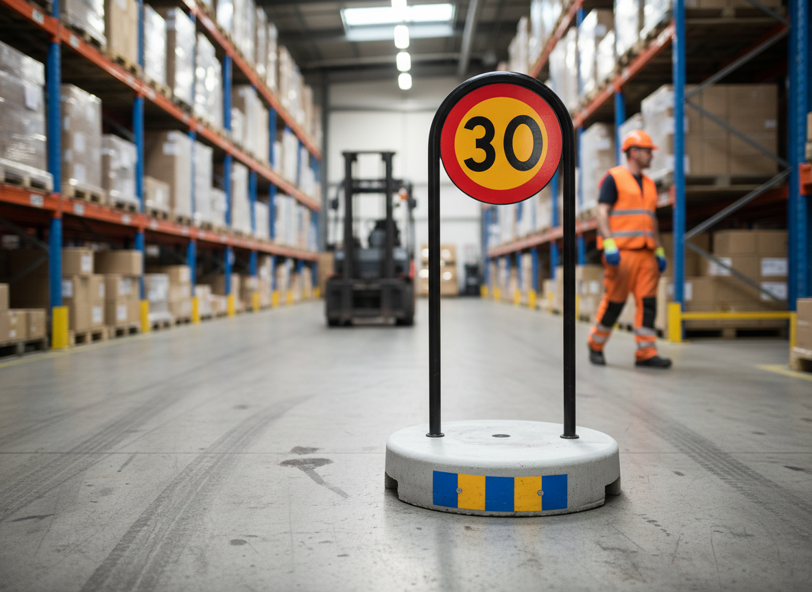 Premium Traffic Sign Arch 1.5m with Custom Speed Sign for Road Safety - High-Quality Professional Grade for Industrial and Commercial Applications